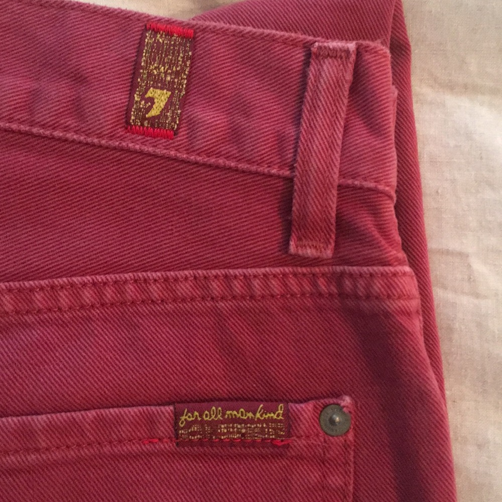 Men's red 7 for All Mankind Slimmy Jeans