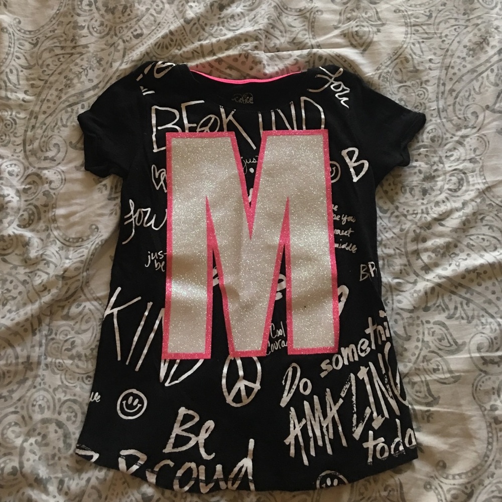 Glitter 'M' Justice Shirt