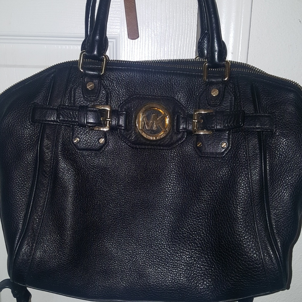 Black Hudson Satchel Michael Kors