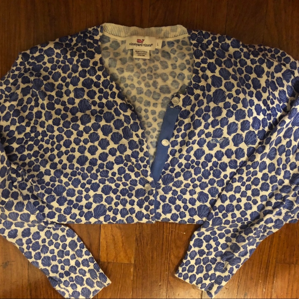 Vineyard Vines Women Shell Cardigan L