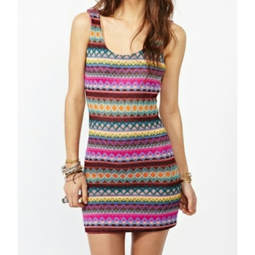 Nasty Gal multicolor mini dress