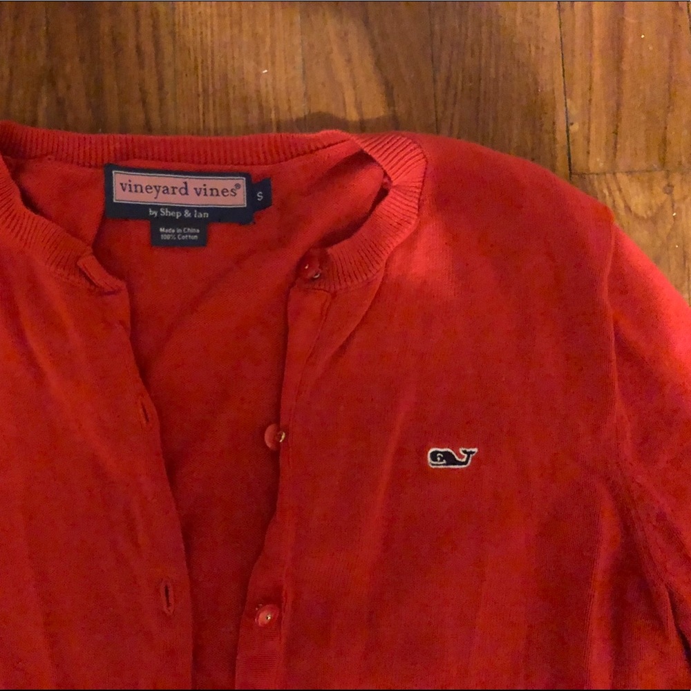 Vineyard Vines Women’s red cardigan S