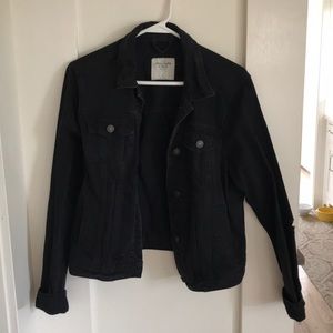 black jean jacket
