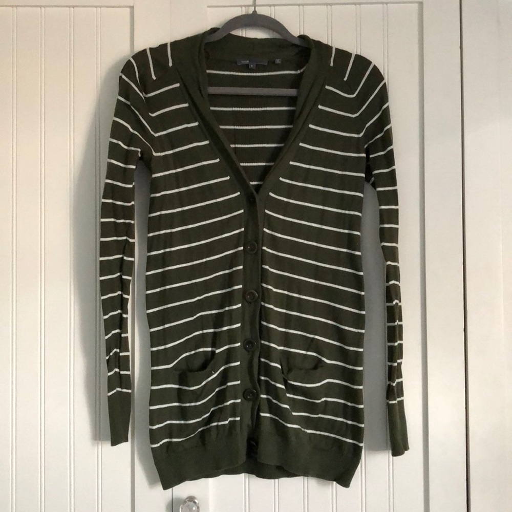 Vince Striped Cardigan