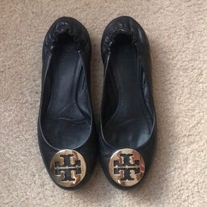 Tory Buch Black Reva Flats