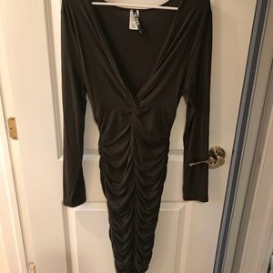 Dark olive green dress