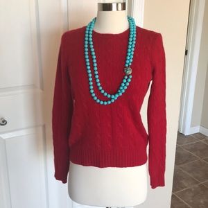 Ralph Lauren Black Label Red Cashmere Size M