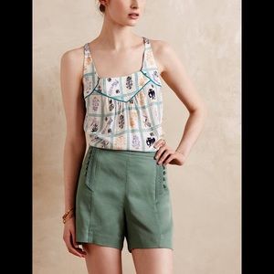 NWOT seafoam Anthropologie shorts size 0