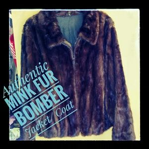 GENUINE AUTHENTIC 💯% MINK FUR BOMBER JACKET/COAT