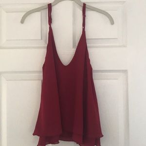 Red scoop tank