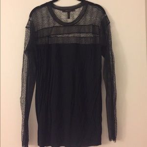 BCBG Black Lace Top