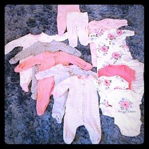 Lot of Newborn Girl Clothing