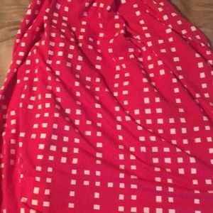 Lularoe Madison 2XL hot pink with white squares