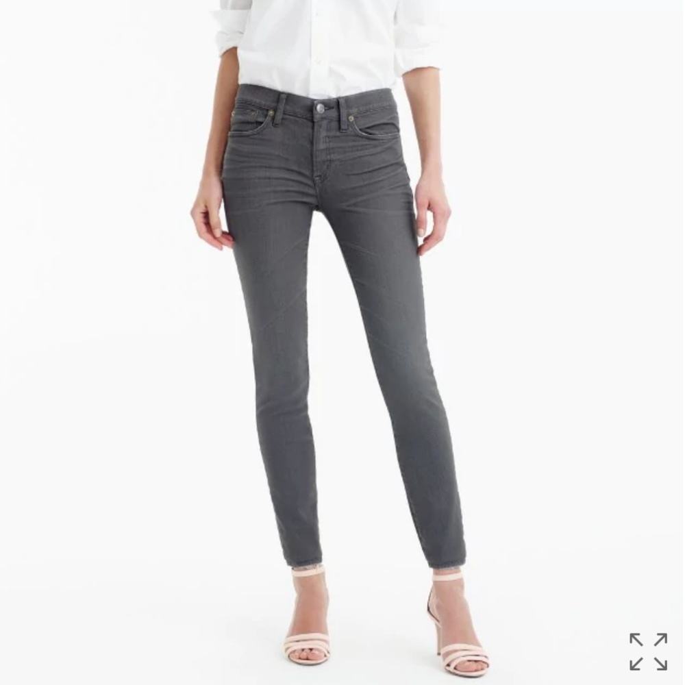 J. Crew toothpick jeans in gray, size 29