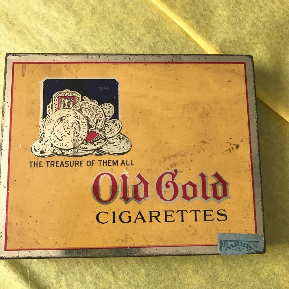 Vintage Old Gold Cigar Tin