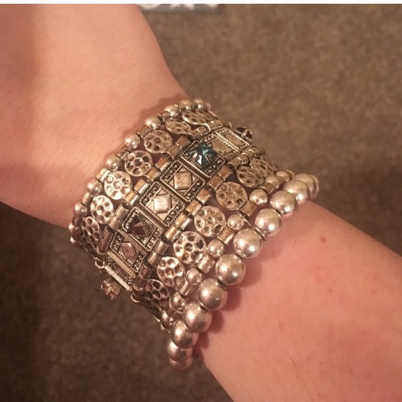 Free People Jewelry - Free People || Boho cuff bracelet in silver
