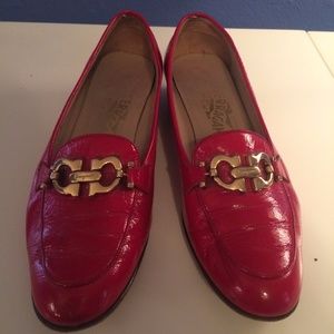 Red Ferragamo Loafers