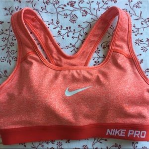 Red Nike Pro Dri-Fit Sports Bra