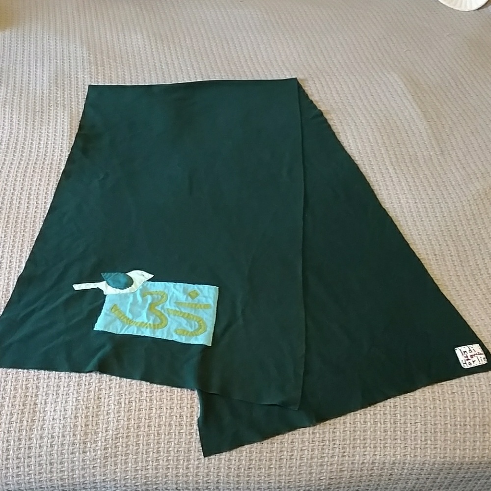 Emerald Scarf with Om Symbol