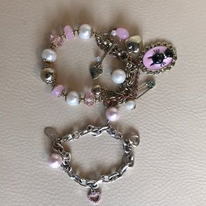 Betsey Johnson + Jlo charm Bracelets