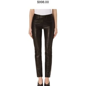 J brand real lamb skin pants