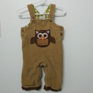 Owl Corduroy Overalls