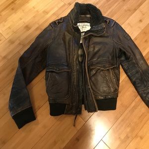 REAL LEATHER ABERCROMBIE ROLLINS JACKET FOR MEN