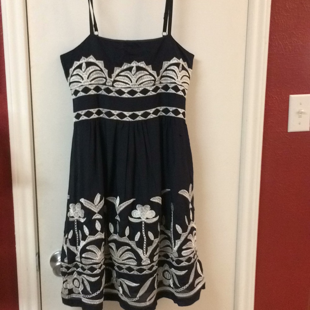 Boho-chic embroidered silk sun dress