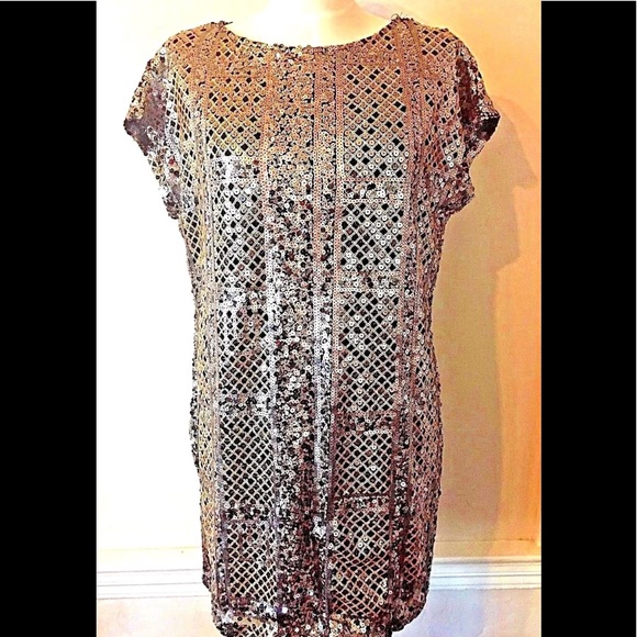gold sequin dress river island