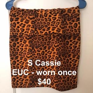 LuLaRoe Leopard Cassie Skirt HTF