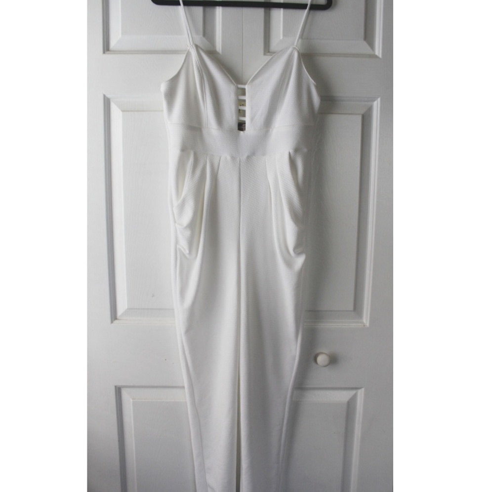 White Strappy Halter Jumpsuit