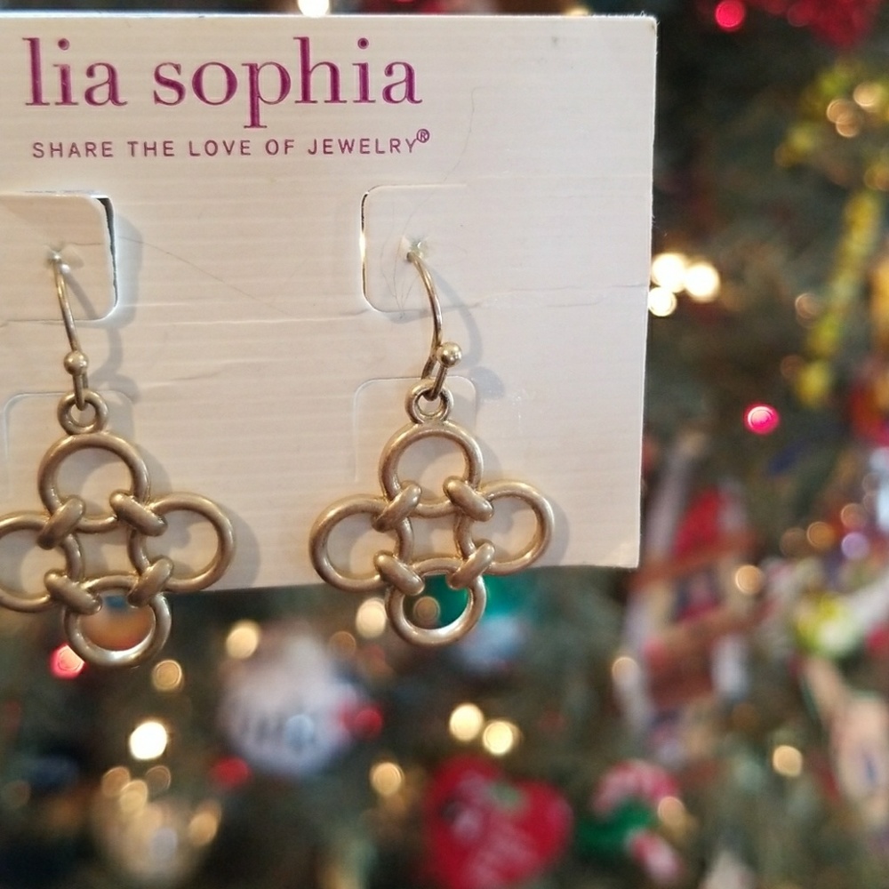 Gold lia sophia earrings