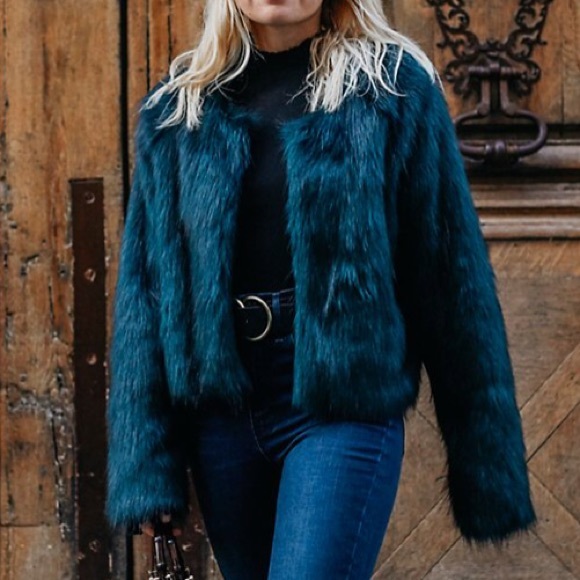 Plush Faux Fur Classic JACKET Soft Frankie Coat - Picture 4 of 5