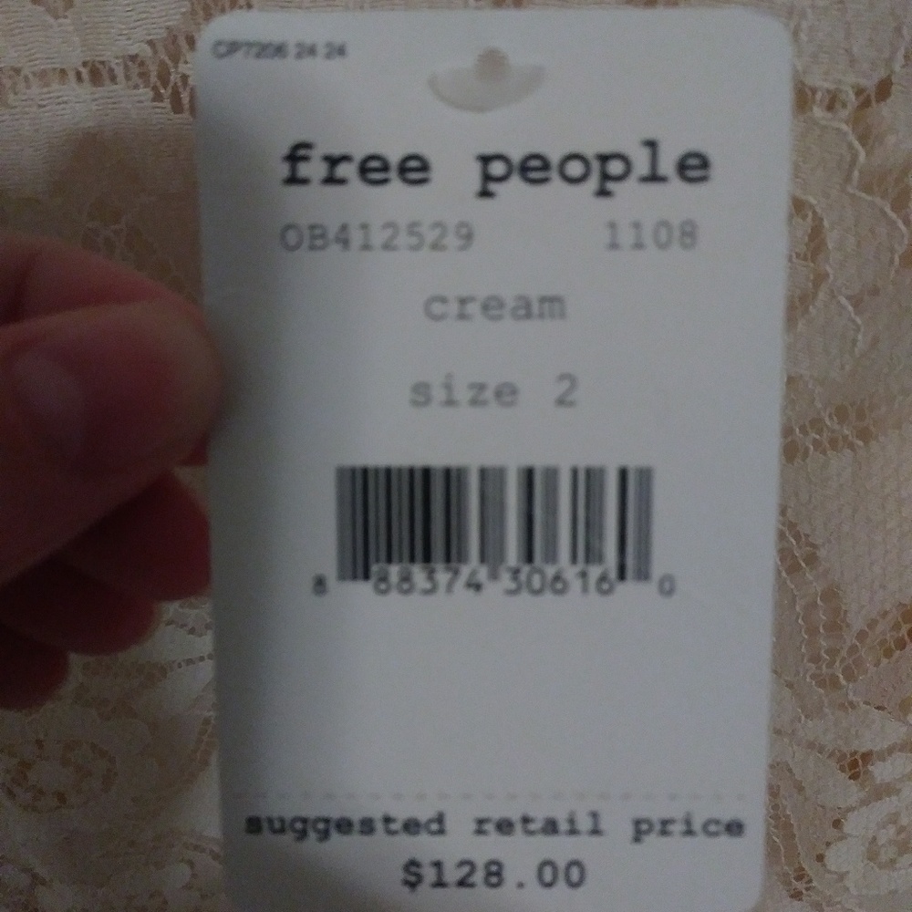 🆕! {Free people} cream white lace dress size 2 - Picture 5 of 8