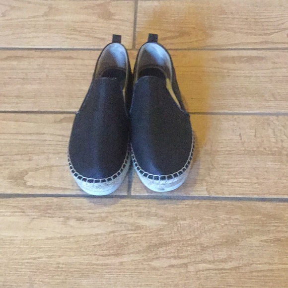 Nine West Shoes - Women's Blk Leather Nine West Espadrilles Size 6.5