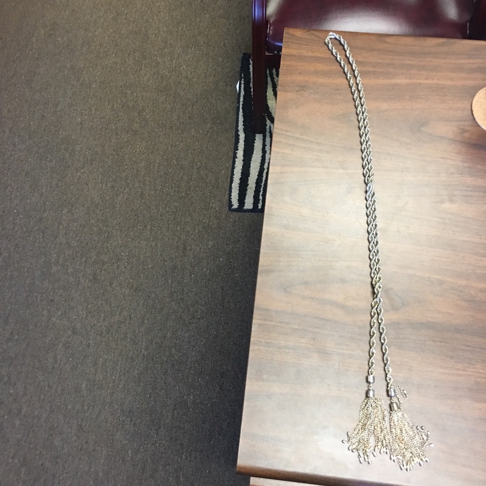 Shira Melody Gold Chain Tassel Necklace