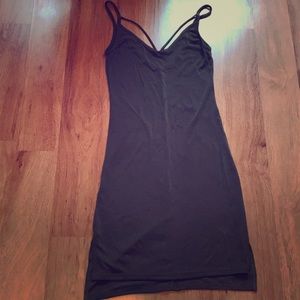 Green Bodycon Dress with Chest Straps