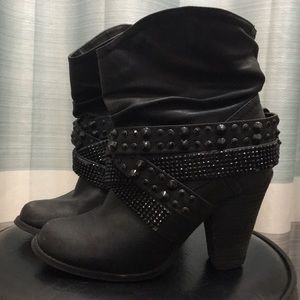 Black ankle booties