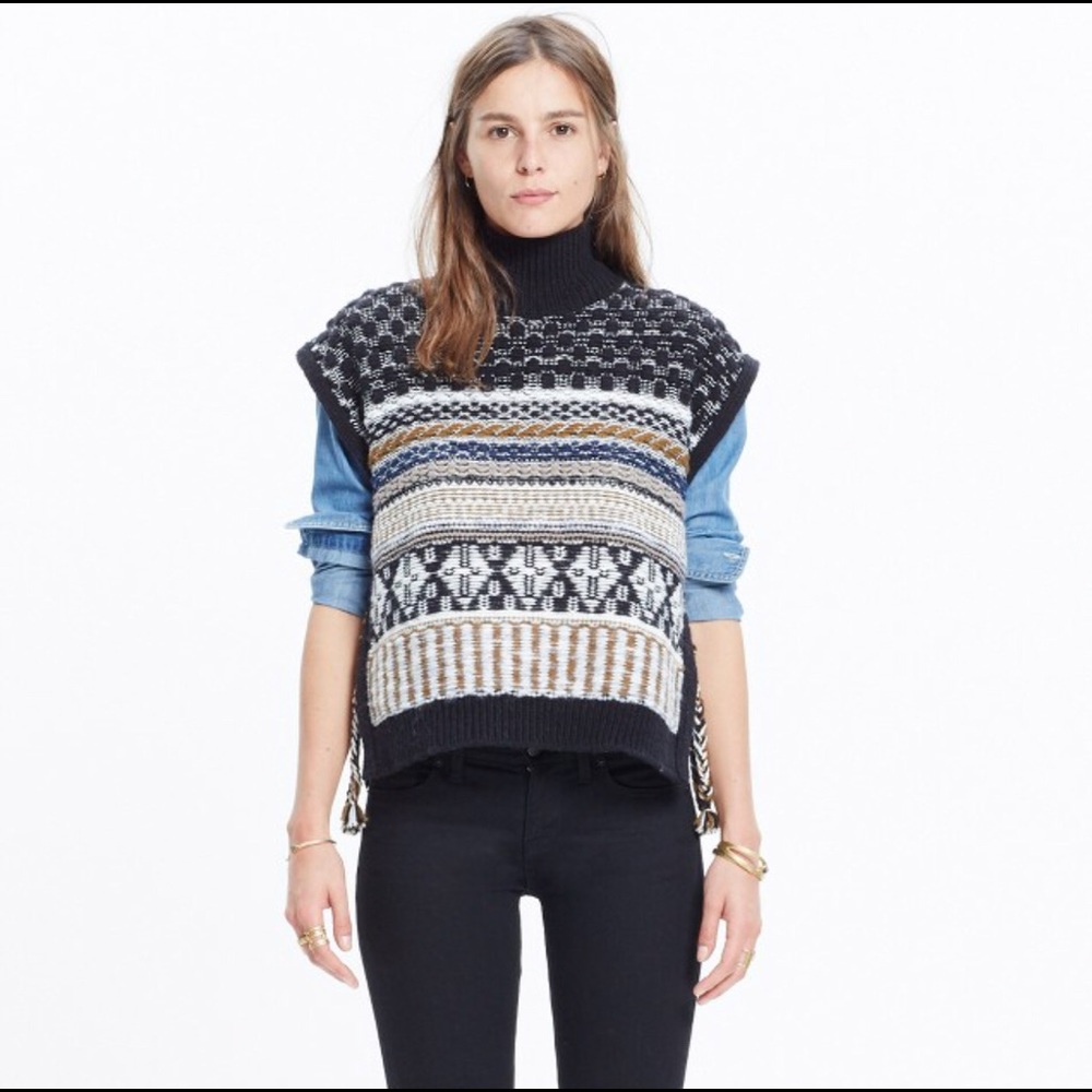 Madewell Side-Tie Turtleneck Sweater Vest