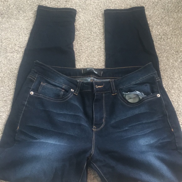 stitch star jeans