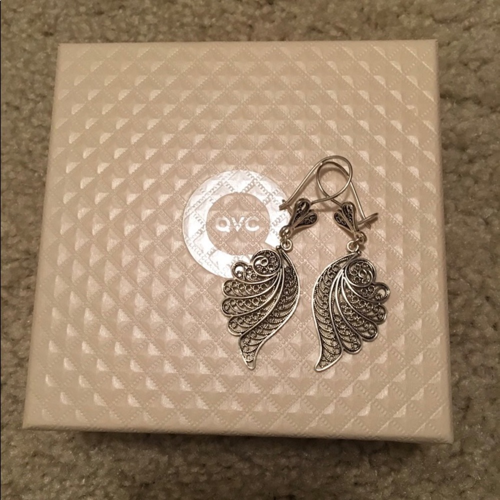 Sterling Silver Angel’s Wings Earrings