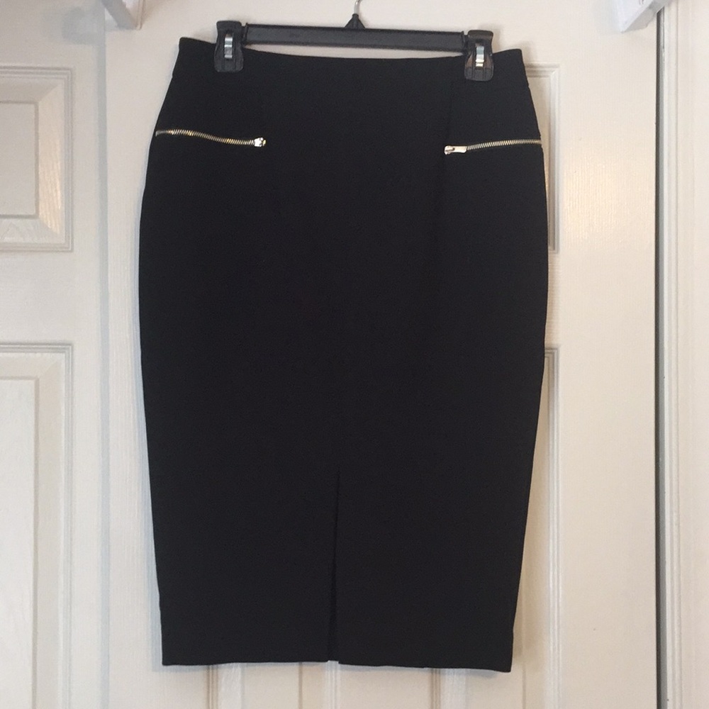 Black pencil skirt
