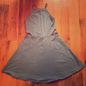 Blue High Neck Dress