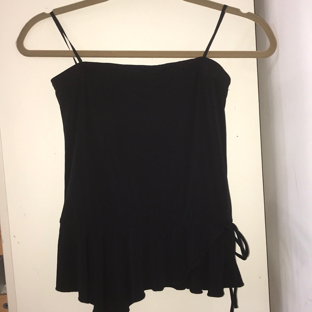 Black peplum Tube top!