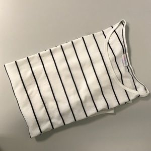 LulaRoe Black & White Striped Irma **EUC**