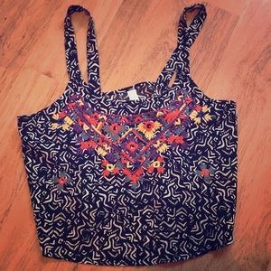 Floral Designed Crop Top