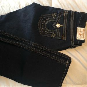 True Religon straight leg dark wash jeans