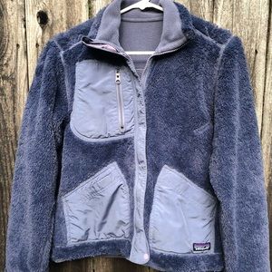 Patagonia reversible fleece, periwinkle, Sz. small