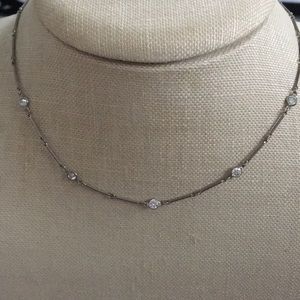 Silver and crystal Bead choker