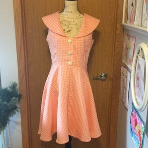 Large Pink and cream voodoo vixen dress